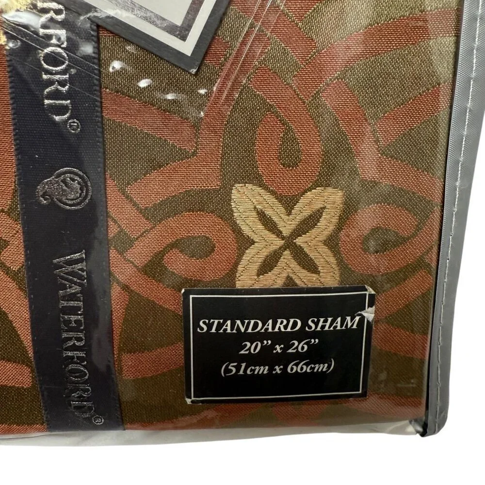 Waterford Pillowcase Bogden Cinnabar One Standard Sham Satin Luxury NEW